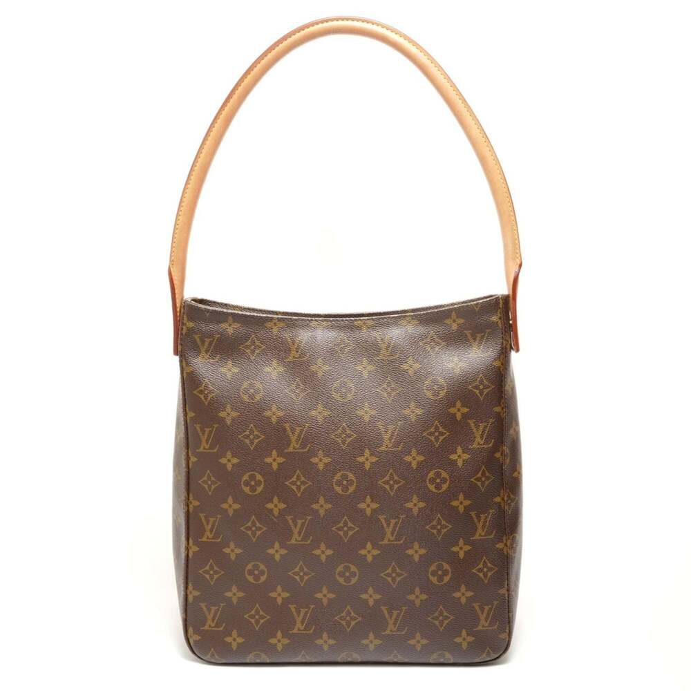 LOUIS VUITTON Authentic Brown Monogram Looping GM Shoulder Bag